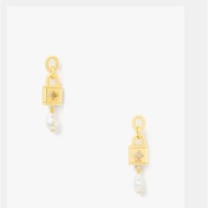 Kate spade lock and pearl pendants